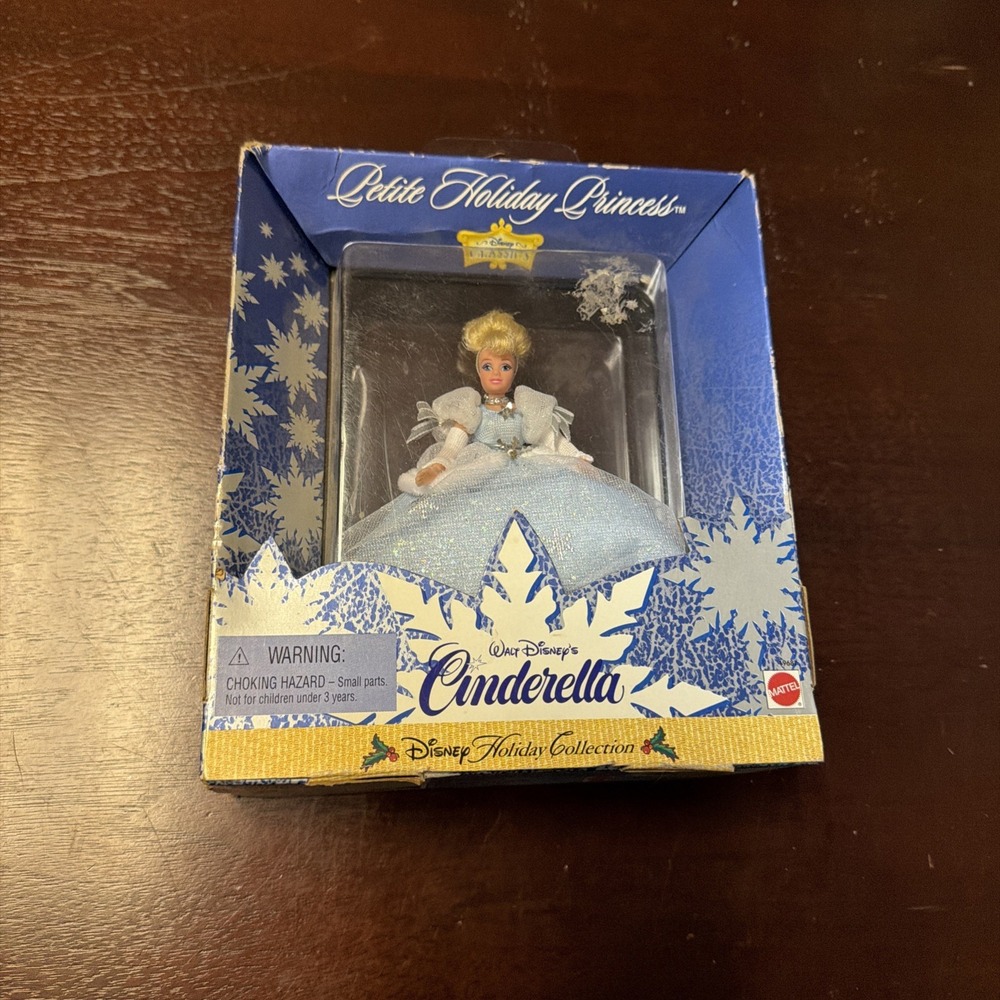 Disney Petite Holiday Princess Cinderella Barbie Doll 1998 Mattel 19687 NRFB